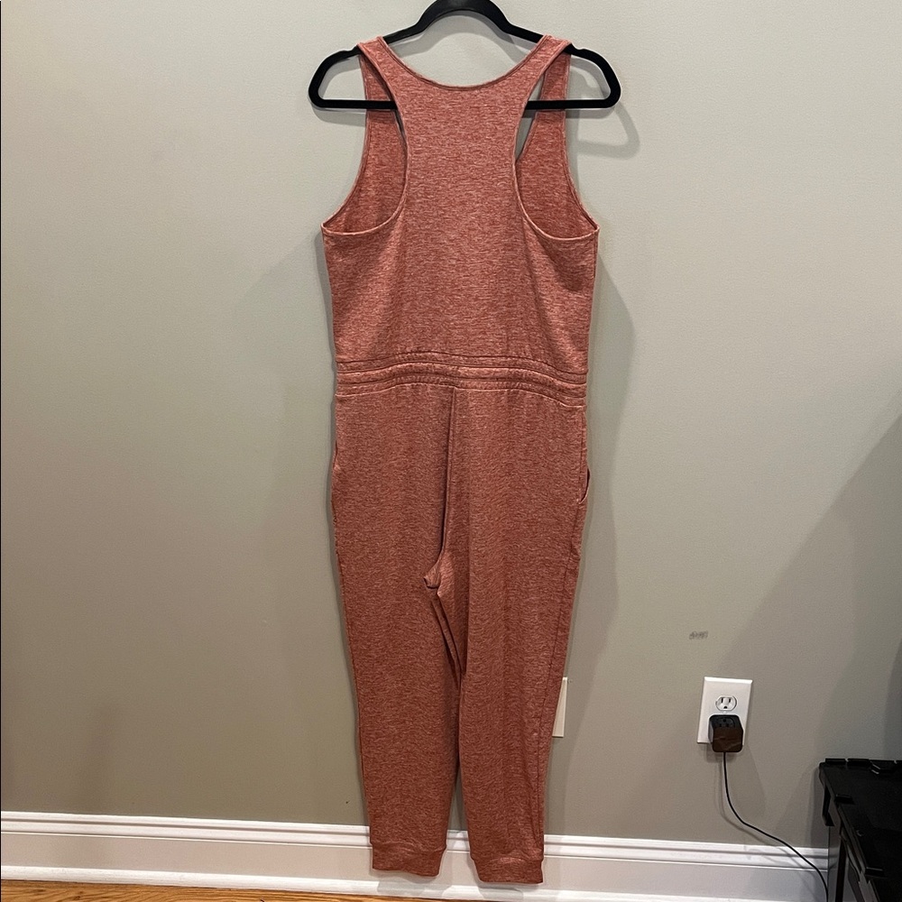 Alpine Design Rust Red Sleeveless Drawstring Jumpsuit - Picture 7 of 9